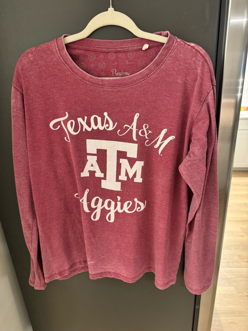 Pressbox Texas A&M Aggies Long Sleeve Tee - Maroon & White